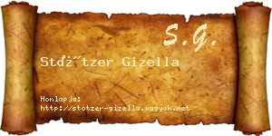 Stötzer Gizella névjegykártya